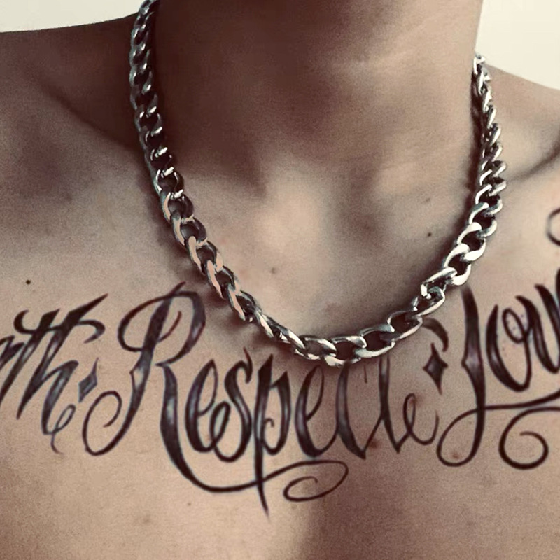 欧美潮牌简约时尚个性hiphop项链男女士情侣街头嘻哈蹦迪流行饰品
