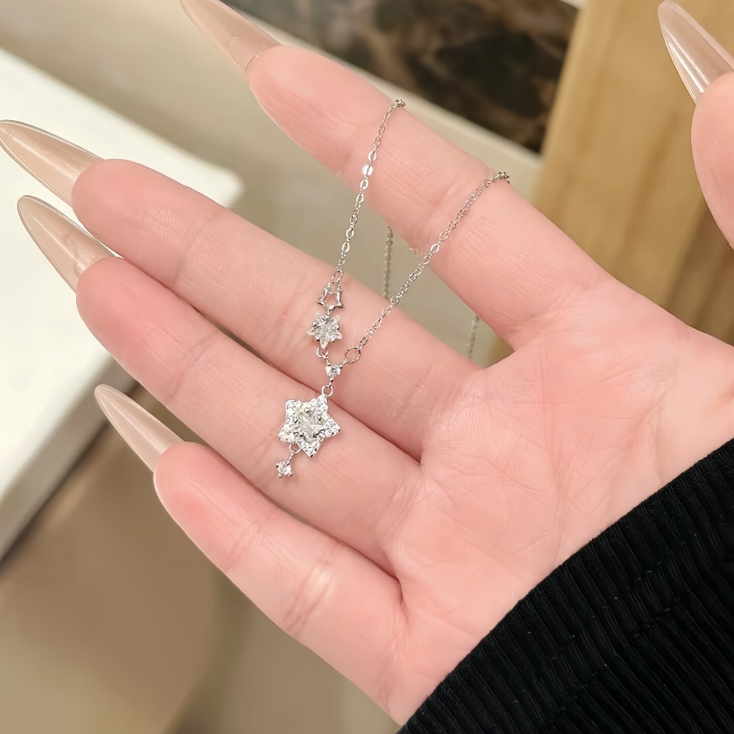 星光灿烂项链女轻奢小众高级感五角星星锁骨链项饰送闺蜜生日礼物