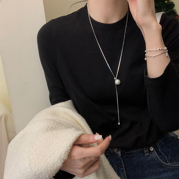 珍珠项链女2026新款爆款长毛衣链大气高档高级感脖颈配饰锁骨链子